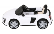 Audi R8 LIFT Samochodzik na akumulator Biały + Pilot + Koła EVA + MP3 + LED