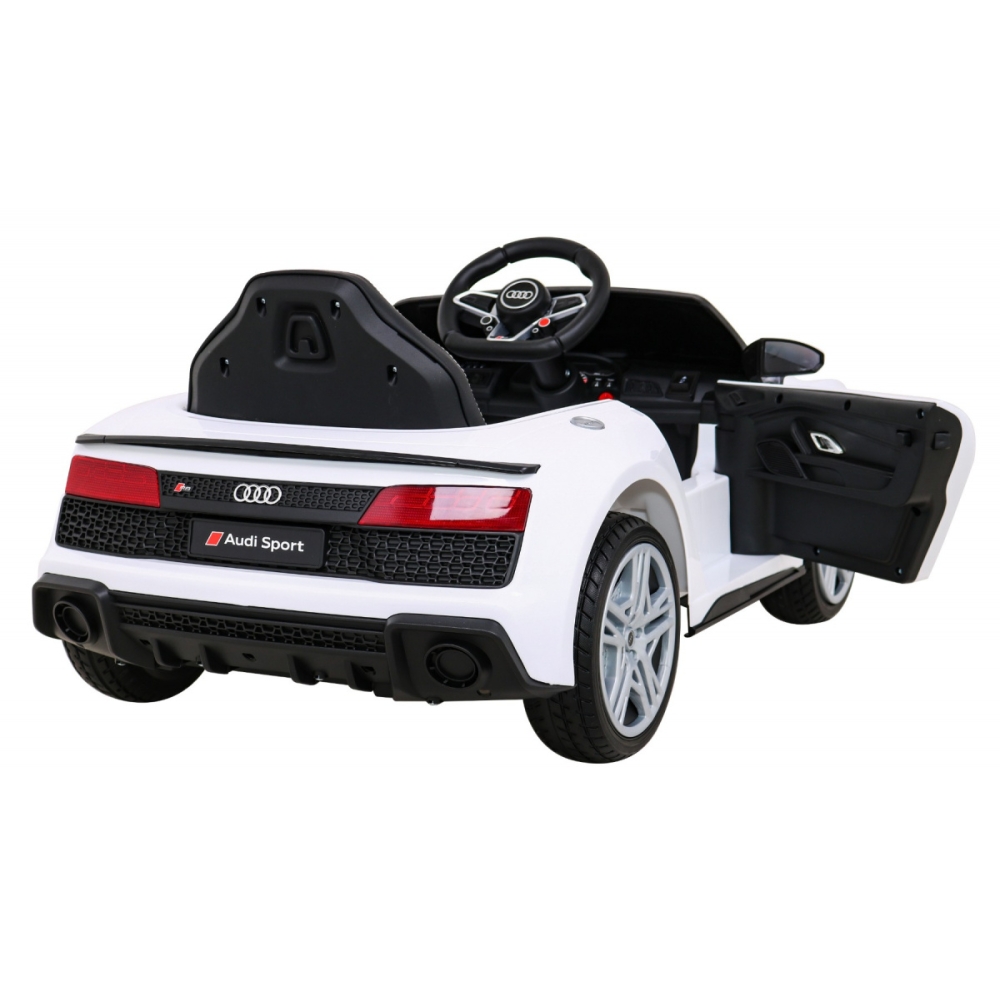 Elektromobilis Audi R8 LIFT, White-Elektromobiliai vaikams, Mašinos-e-vaikas