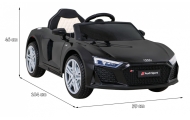 Audi R8 LIFT Samochodzik na akumulator Czarny + Pilot + Koła EVA + MP3 + LED