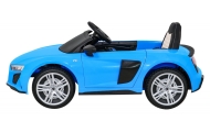 Audi R8 LIFT Samochodzik na akumulator Niebieski + Pilot + Koła EVA + MP3 + LED