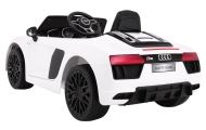 Audi R8 Spyder na akumulator Biały + Pilot + EVA + Wolny Start + Radio MP3 + LED