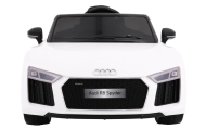 Elektromobilis Audi R8 Spyder, baltas-Elektromobiliai vaikams, Mašinos-e-vaikas