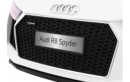 Elektromobilis Audi R8 Spyder, baltas-Elektromobiliai vaikams, Mašinos-e-vaikas
