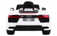 Audi R8 Spyder na akumulator Biały + Pilot + EVA + Wolny Start + Radio MP3 + LED