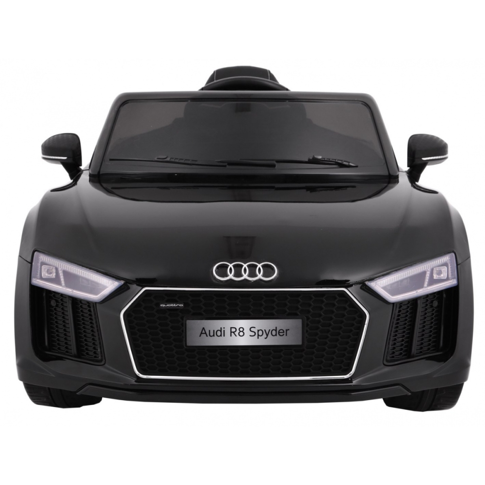 Elektromobilis Audi R8 Spyder, juodas-Elektromobiliai vaikams, Mašinos-e-vaikas