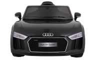 Audi R8 Spyder na akumulator Czarny + Pilot + EVA + Wolny Start + Radio MP3 + LED