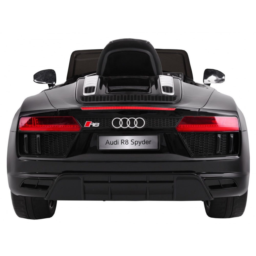 Elektromobilis Audi R8 Spyder, juodas-Elektromobiliai vaikams, Mašinos-e-vaikas