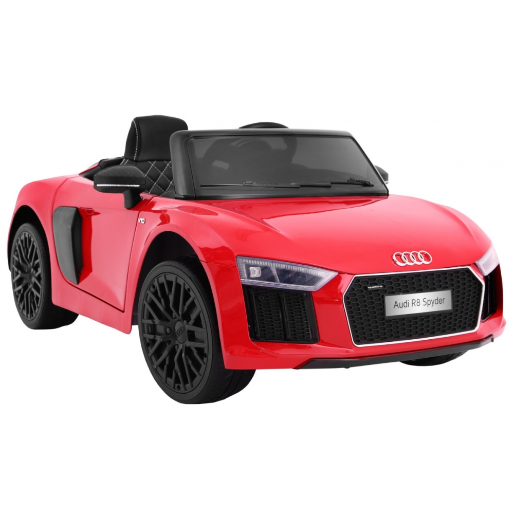 Elektromobilis Audi R8 Spyder, raudonas-Elektromobiliai vaikams, Mašinos-e-vaikas
