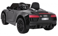 Elektromobilis Audi R8 Spyder, lakuotas juodas-Elektromobiliai vaikams, Mašinos-e-vaikas