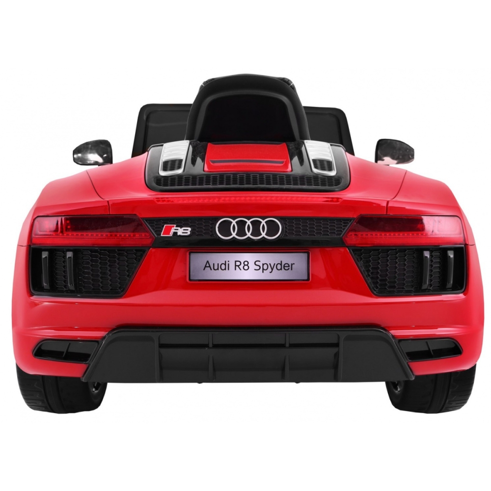 Elektromobilis Audi R8 Spyder, lakuotas raudonas-Elektromobiliai vaikams, Mašinos-e-vaikas