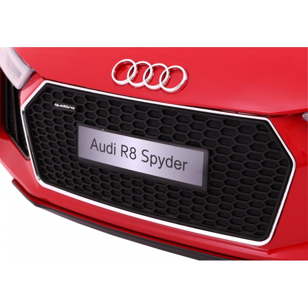 Elektromobilis Audi R8 Spyder, lakuotas raudonas-Elektromobiliai vaikams, Mašinos-e-vaikas