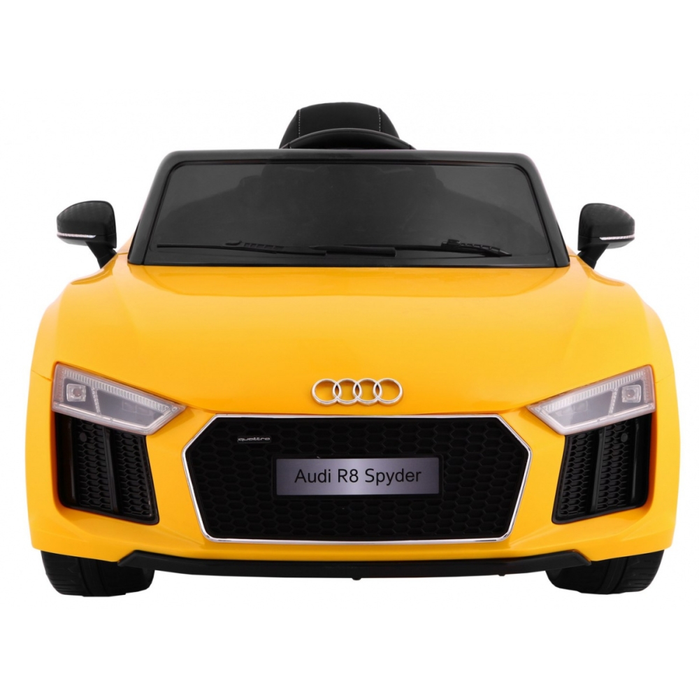Elektromobilis Audi R8 Spyder, geltonas-Elektromobiliai vaikams, Mašinos-e-vaikas