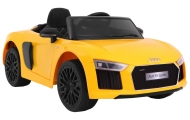 Elektromobilis Audi R8 Spyder, geltonas-Elektromobiliai vaikams, Mašinos-e-vaikas