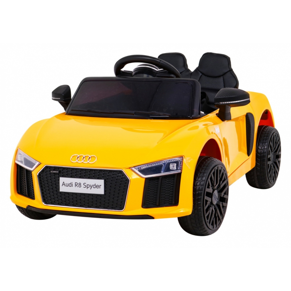 Elektromobilis Audi R8, Yellow-Elektromobiliai vaikams, Mašinos-e-vaikas