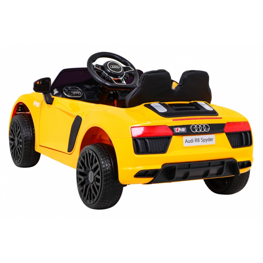 Elektromobilis Audi R8, Yellow-Elektromobiliai vaikams, Mašinos-e-vaikas