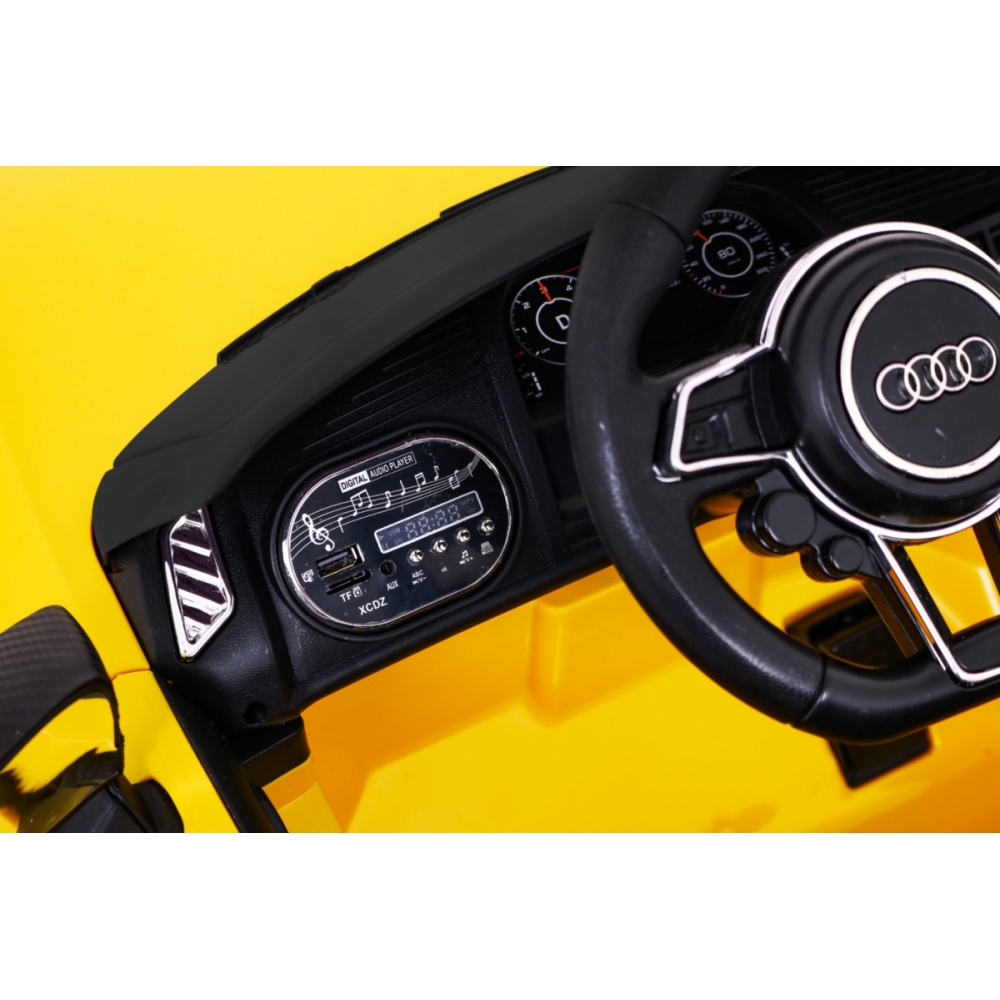 Elektromobilis Audi R8, Yellow-Elektromobiliai vaikams, Mašinos-e-vaikas