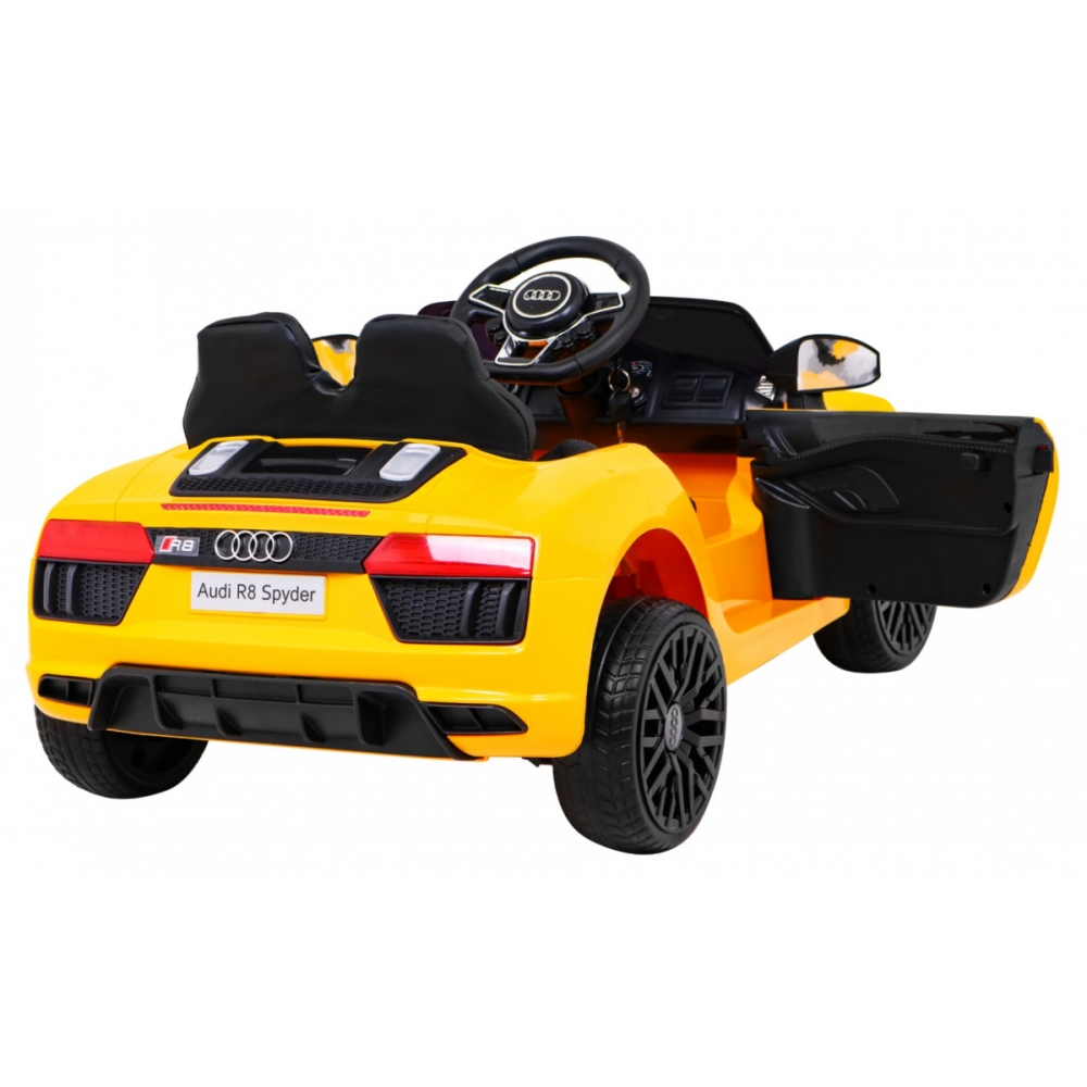 Elektromobilis Audi R8, Yellow-Elektromobiliai vaikams, Mašinos-e-vaikas