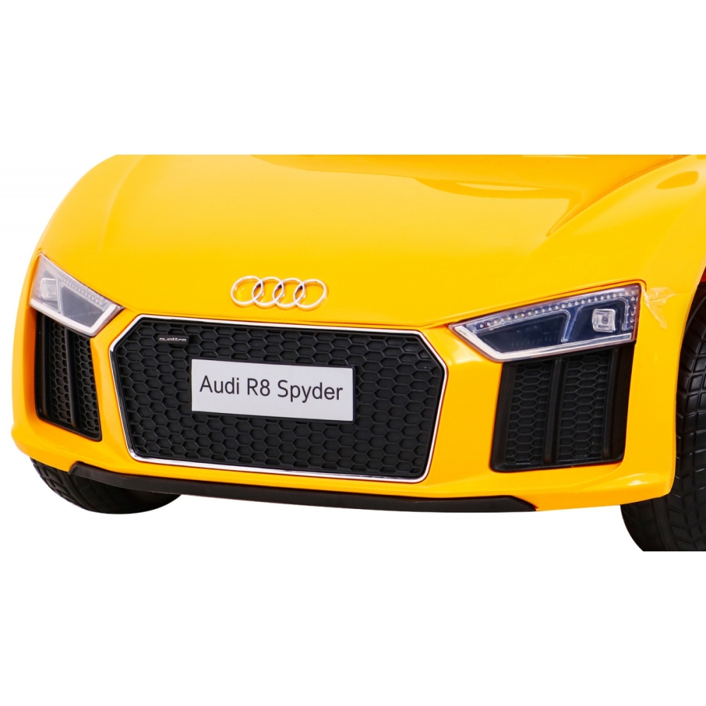 Elektromobilis Audi R8, Yellow-Elektromobiliai vaikams, Mašinos-e-vaikas