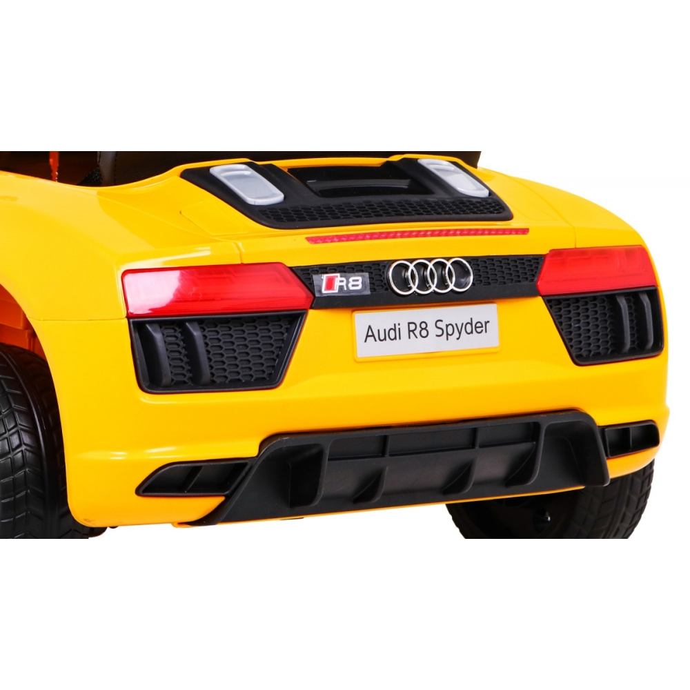 Elektromobilis Audi R8, Yellow-Elektromobiliai vaikams, Mašinos-e-vaikas