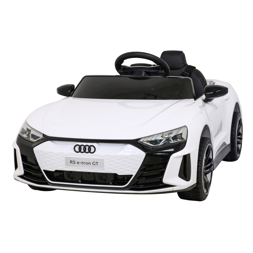 Elektromobilis Audi RS E-Tron GT, 4x4 pavara, White-Elektromobiliai vaikams, Mašinos-e-vaikas