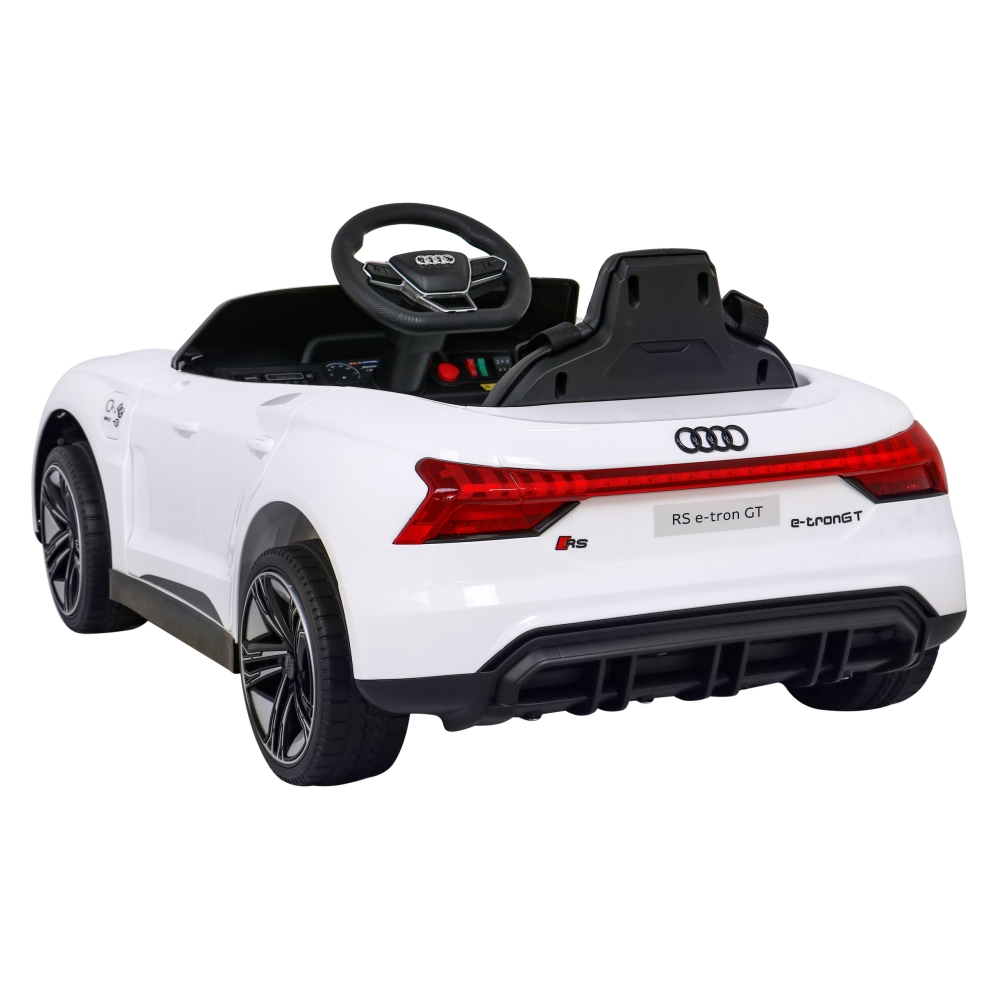 Elektromobilis Audi RS E-Tron GT, 4x4 pavara, White-Elektromobiliai vaikams, Mašinos-e-vaikas