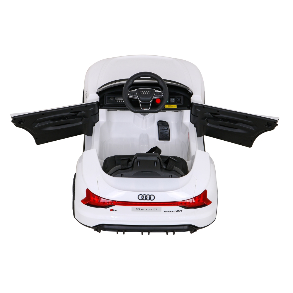 Elektromobilis Audi RS E-Tron GT, 4x4 pavara, White-Elektromobiliai vaikams, Mašinos-e-vaikas