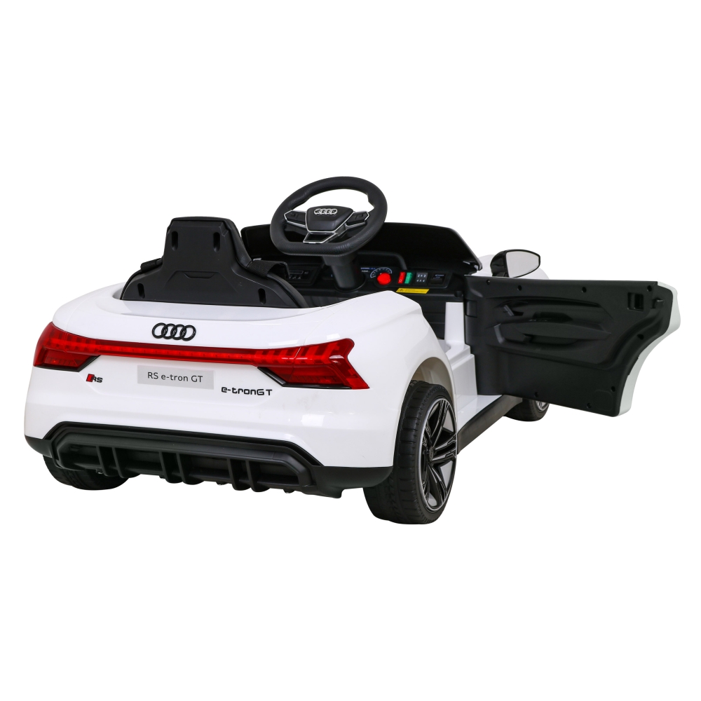 Elektromobilis Audi RS E-Tron GT, 4x4 pavara, White-Elektromobiliai vaikams, Mašinos-e-vaikas
