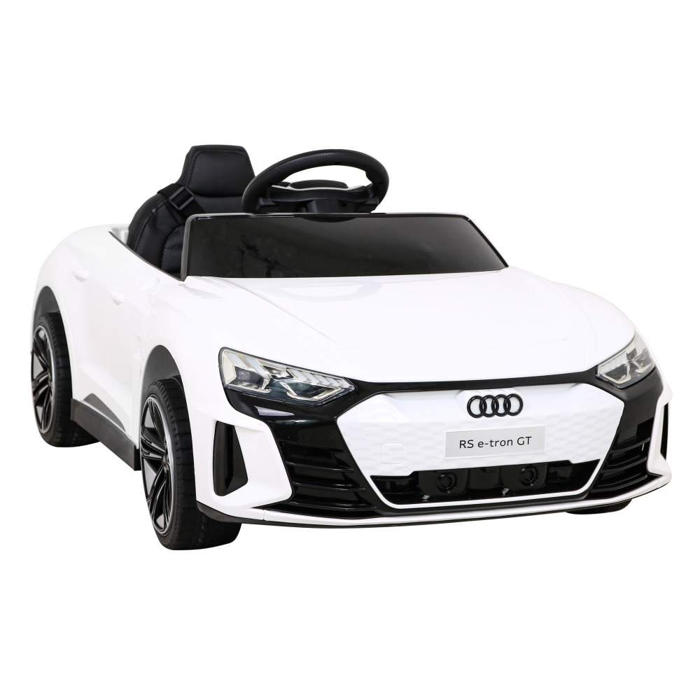 Elektromobilis Audi RS E-Tron GT, 4x4 pavara, White-Elektromobiliai vaikams, Mašinos-e-vaikas