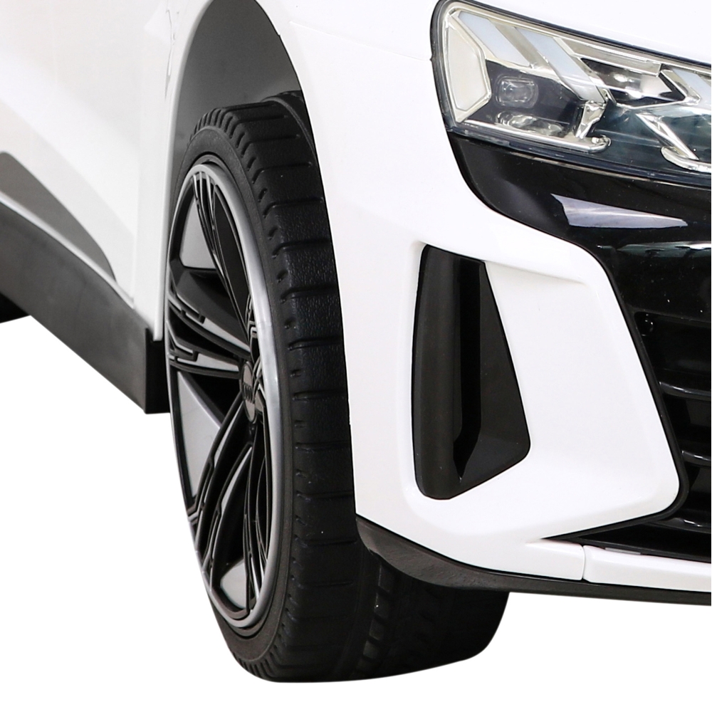 Elektromobilis Audi RS E-Tron GT, 4x4 pavara, White-Elektromobiliai vaikams, Mašinos-e-vaikas
