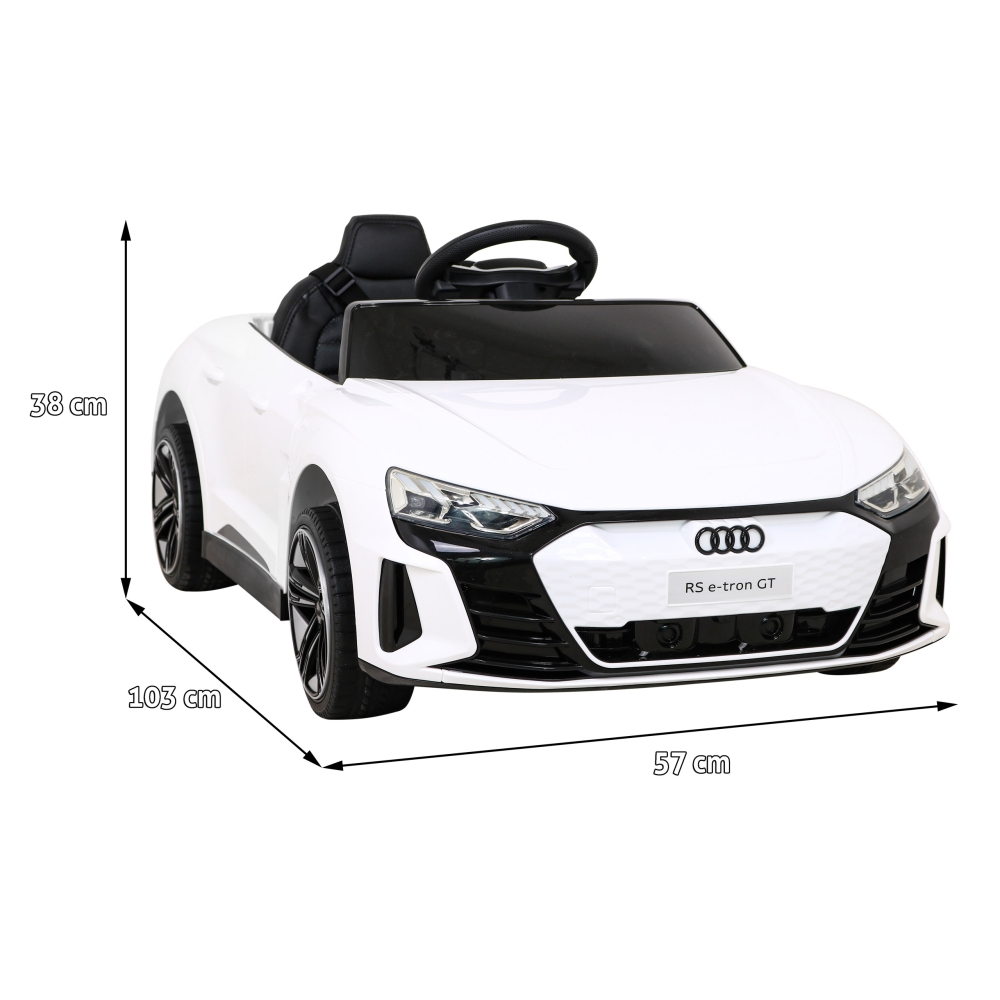 Elektromobilis Audi RS E-Tron GT, 4x4 pavara, White-Elektromobiliai vaikams, Mašinos-e-vaikas
