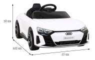 Audi RS E-Tron GT na akumulator Biały + Pilot + Napęd 4x4 + Radio MP3 + LED + EVA