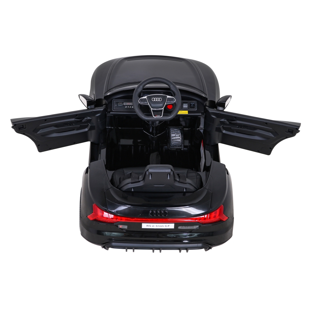 Elektromobilis Audi RS E-Tron GT, 4x4 pavara, Black-Elektromobiliai vaikams, Mašinos-e-vaikas