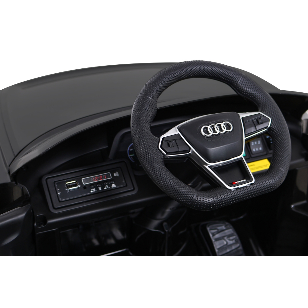 Elektromobilis Audi RS E-Tron GT, 4x4 pavara, Black-Elektromobiliai vaikams, Mašinos-e-vaikas