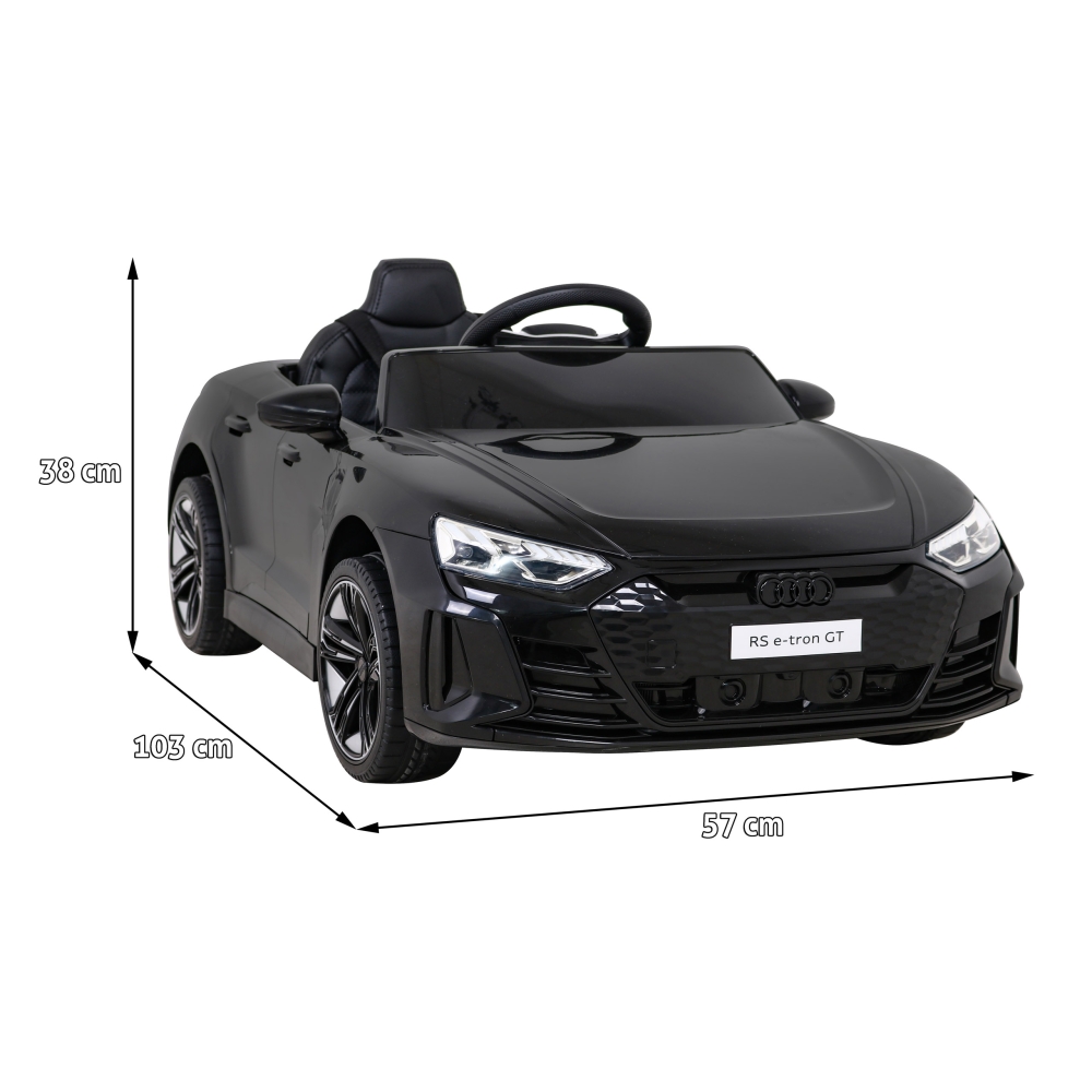 Elektromobilis Audi RS E-Tron GT, 4x4 pavara, Black-Elektromobiliai vaikams, Mašinos-e-vaikas