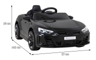 Elektromobilis Audi RS E-Tron GT, 4x4 pavara, Black-Elektromobiliai vaikams, Mašinos-e-vaikas