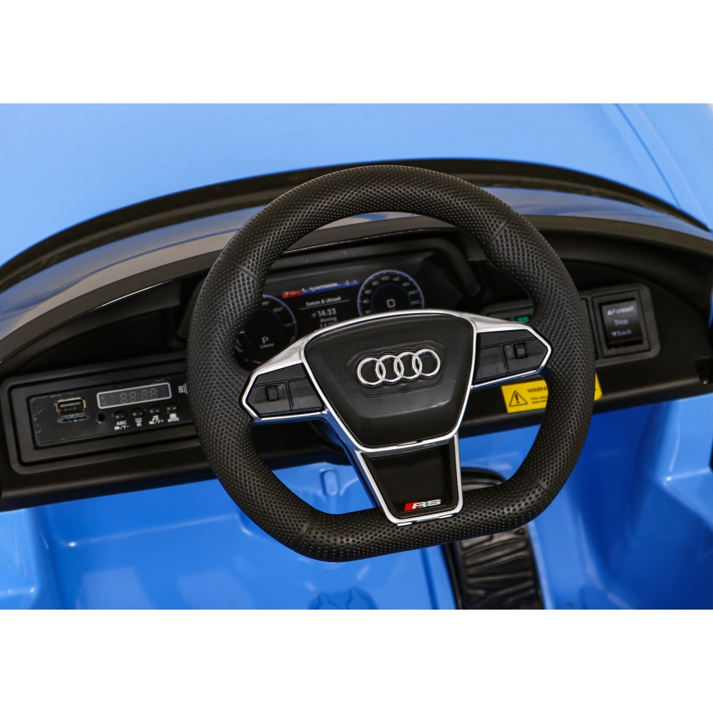 Elektromobilis Audi RS E-Tron GT, 4x4 pavara, Blue-Elektromobiliai vaikams, Mašinos-e-vaikas