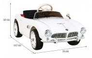 Elektromobilis BMW 507 Retro, White-Elektromobiliai vaikams, Mašinos-e-vaikas