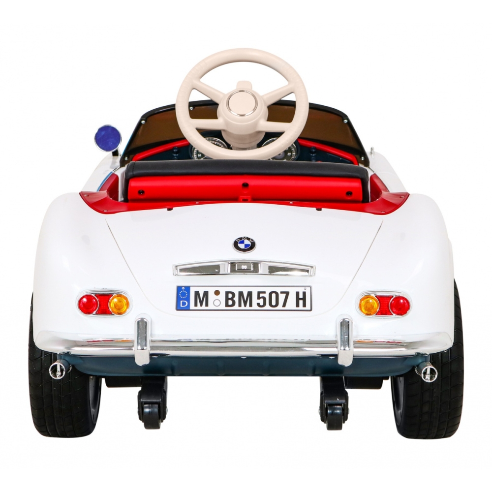 Elektromobilis BMW 507 Retro, White-Elektromobiliai vaikams, Mašinos-e-vaikas