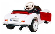 Autko BMW 507 Retro elektryczne dla dzieci Biały roadster
