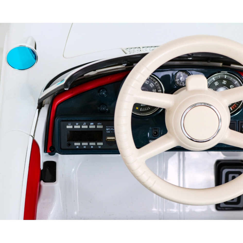 Elektromobilis BMW 507 Retro, White-Elektromobiliai vaikams, Mašinos-e-vaikas