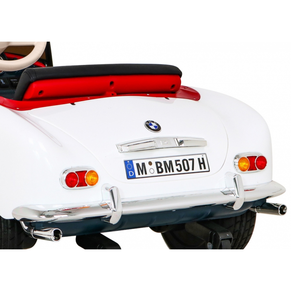 Elektromobilis BMW 507 Retro, White-Elektromobiliai vaikams, Mašinos-e-vaikas
