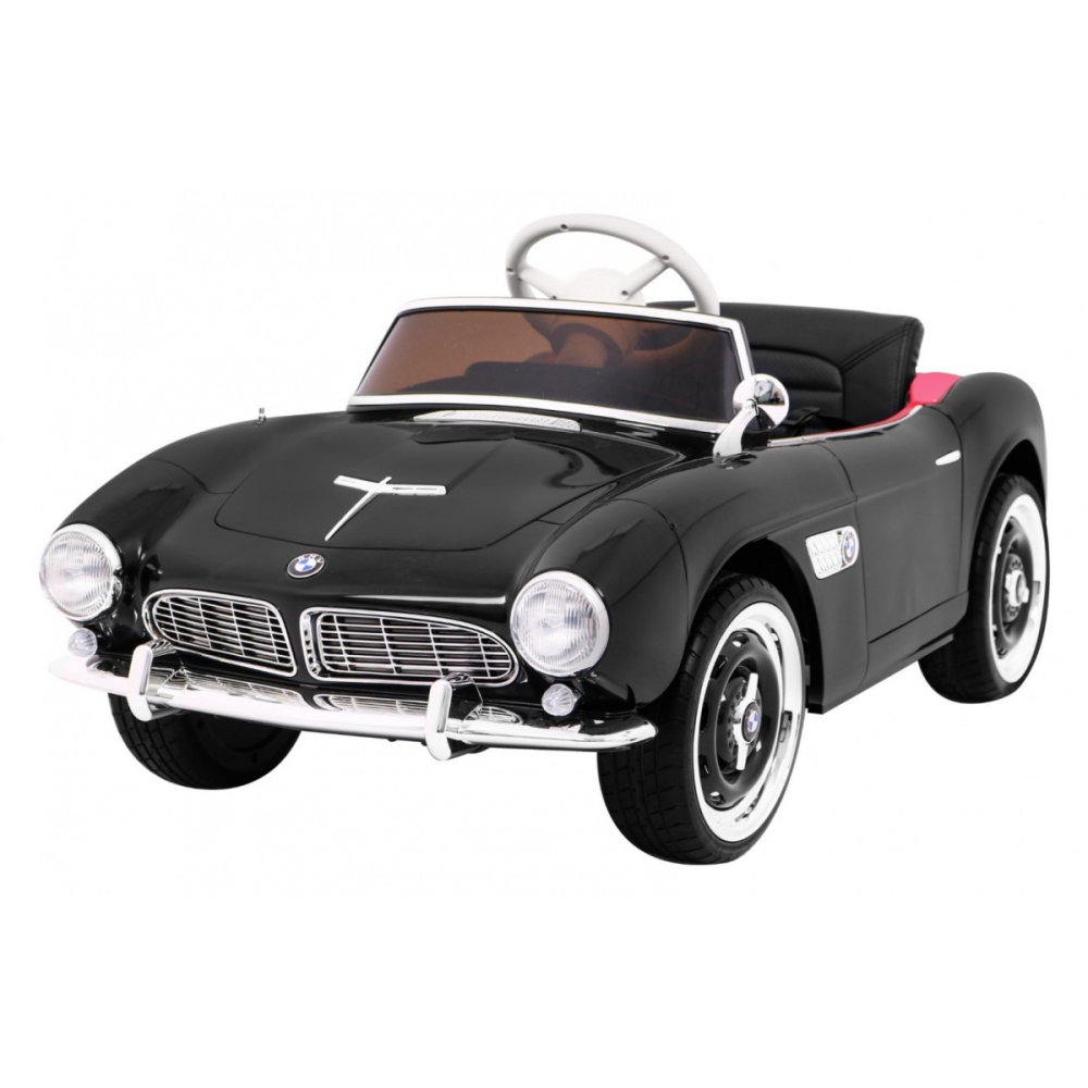 Autko BMW 507 Retro elektryczne dla dzieci Czarny Roadster