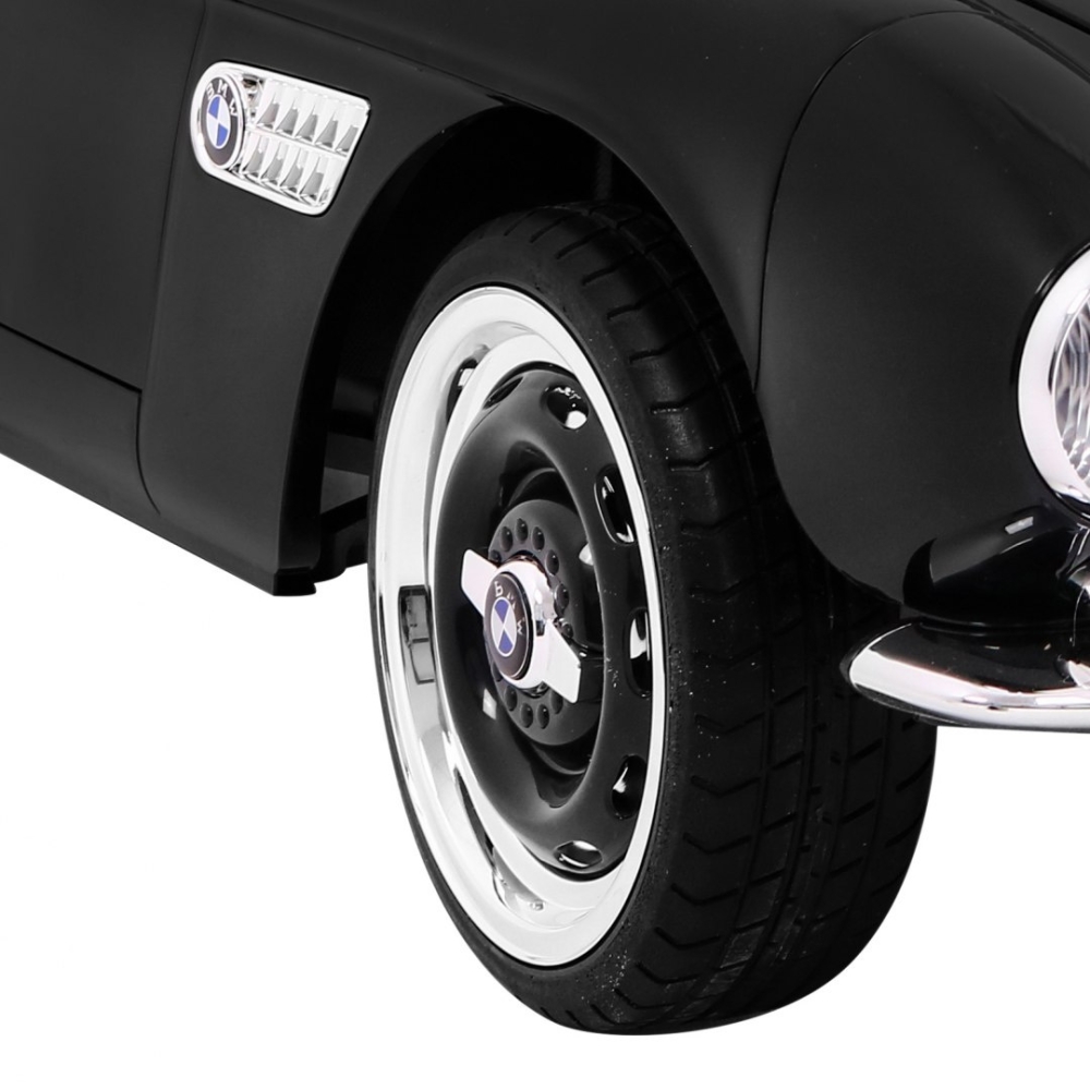 Autko BMW 507 Retro elektryczne dla dzieci Czarny Roadster