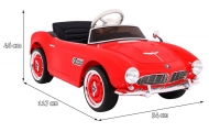 Elektromobilis BMW 507 Retro, Red-Elektromobiliai vaikams, Mašinos-e-vaikas