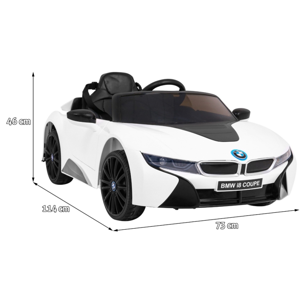 Elektromobilis BMW I8, White-Elektromobiliai vaikams, Mašinos-e-vaikas