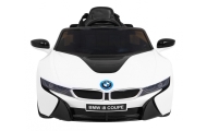 BMW I8 Lift Auto na akumulator Biały + Pilot + Wolny Start + 3-pkt pasy + MP3 USB + LED