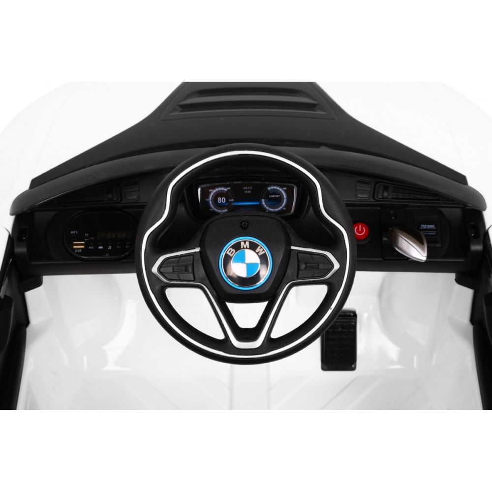Elektromobilis BMW I8, White-Elektromobiliai vaikams, Mašinos-e-vaikas