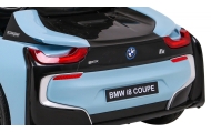 BMW I8 Lift Auto na akumulator Niebieski + Pilot + Wolny Start + 3-pkt pasy + MP3 USB + LED
