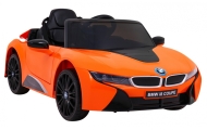 BMW I8 Lift Auto na akumulator Pomarańczowy + Pilot + Wolny Start + 3-pkt pasy + MP3 USB + LED