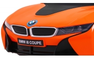 BMW I8 Lift Auto na akumulator Pomarańczowy + Pilot + Wolny Start + 3-pkt pasy + MP3 USB + LED
